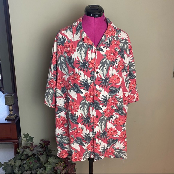 28 Palms Men's Relaxed-fit 100% Silk Tropical Hawaiian Shirt - Picture 1 of 6
